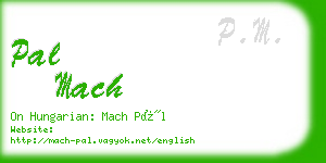 pal mach business card